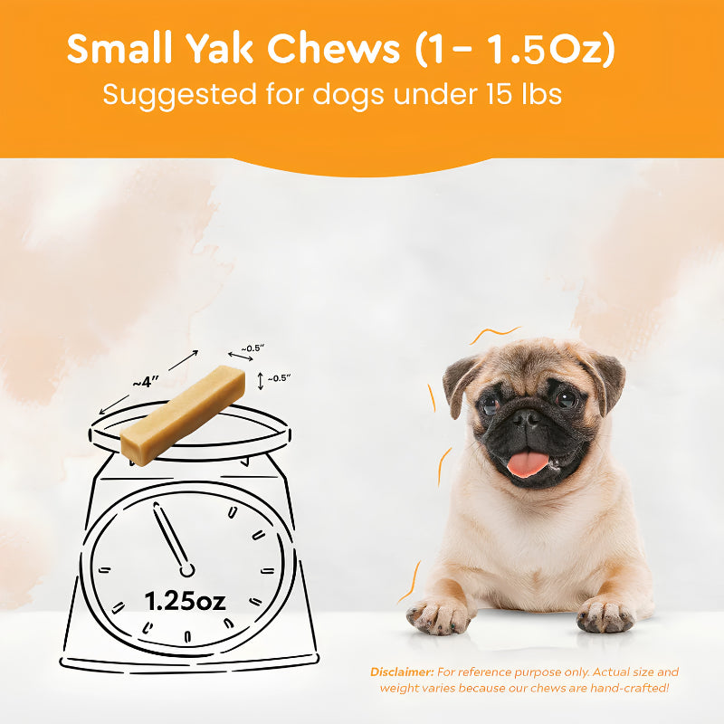Wholesale Unflavored Himalayan Yak Chews | 7-Sizes (for Small to Big Dogs)