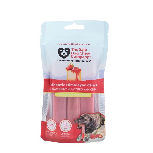 Wholesale Strawberry Yak Chews (Packaged)