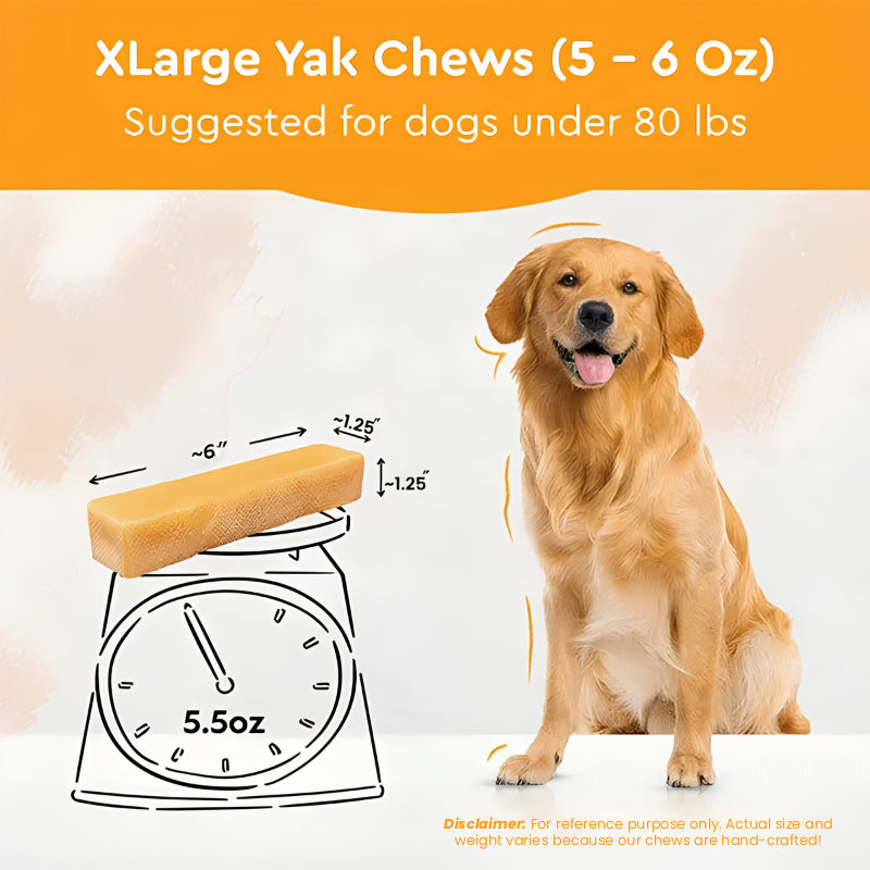 Wholesale Unflavored Himalayan Yak Chews | 7-Sizes (for Small to Big Dogs)